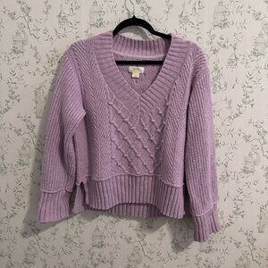 Anthropologie Cable Knit Sweater Size XS